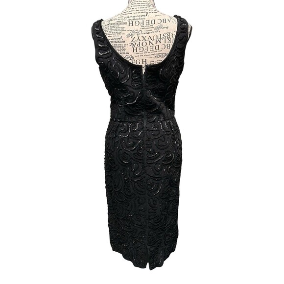 Vintage 50's 60's Black Embroidered Party Dress by‎ Jr. Theme Size S Whimsigoth - Picture 3 of 8
